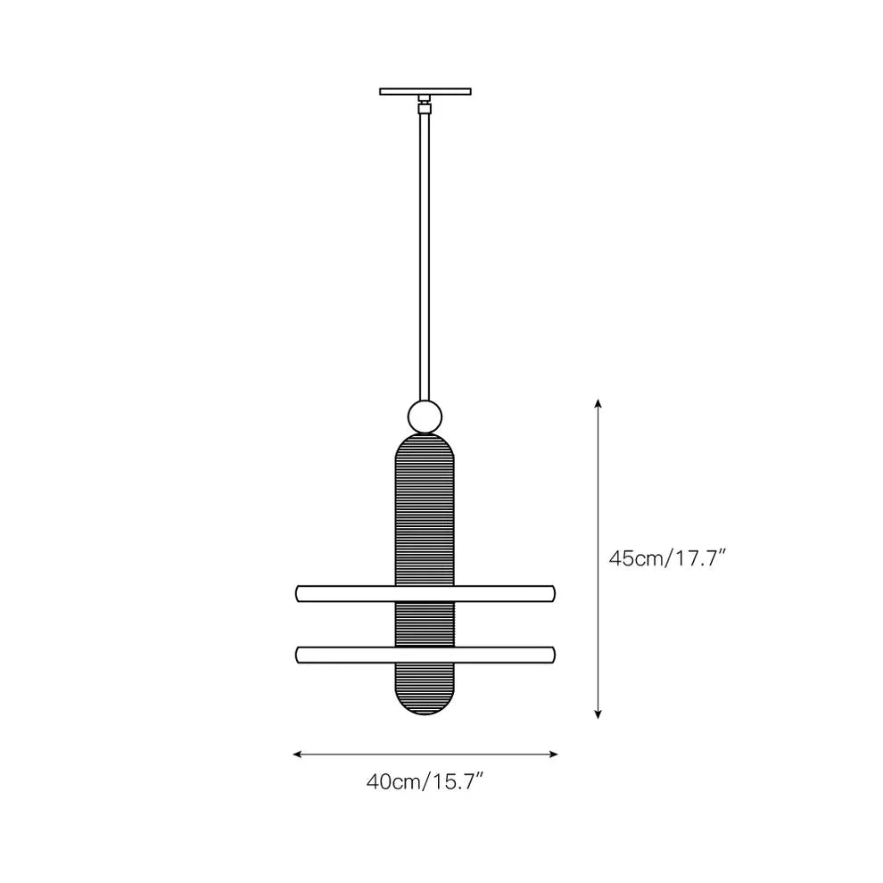 Alabaster Comet Pendant Lamp - D 28cm x H 31.5cm / ∅ 11″ x H 12.4″BlackWarm Lighteverlamps