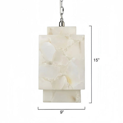 Alabaster Cube Pendant Light - Everlamps