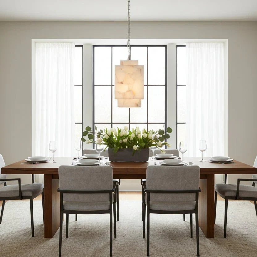 Alabaster Cube Pendant Light - Everlamps