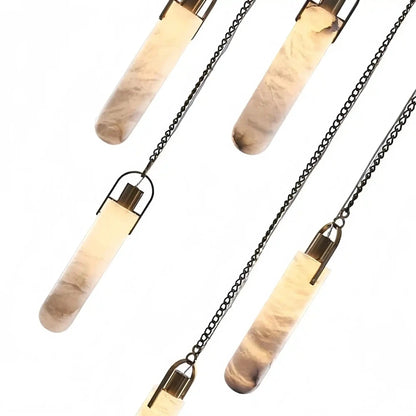 Alabaster Flint 1/2/3/5/7/9/12/15-Light LED Multi-Drop Pendant