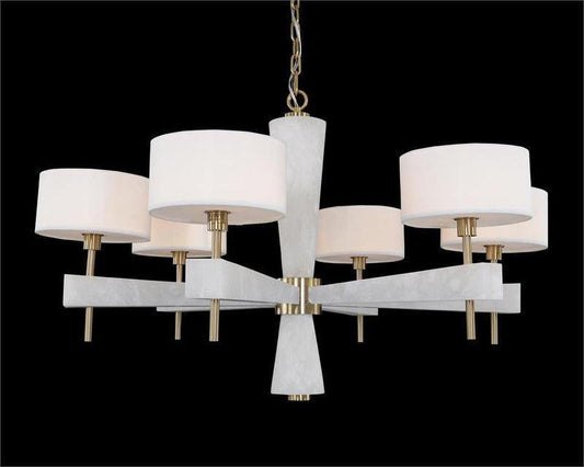 Alabaster Six - Light Chandelier - everlamps