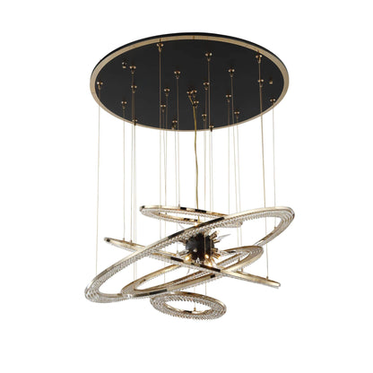 Aleron Crystal Ring Sputnik Chandelier - 35"w x 37"heverlamps