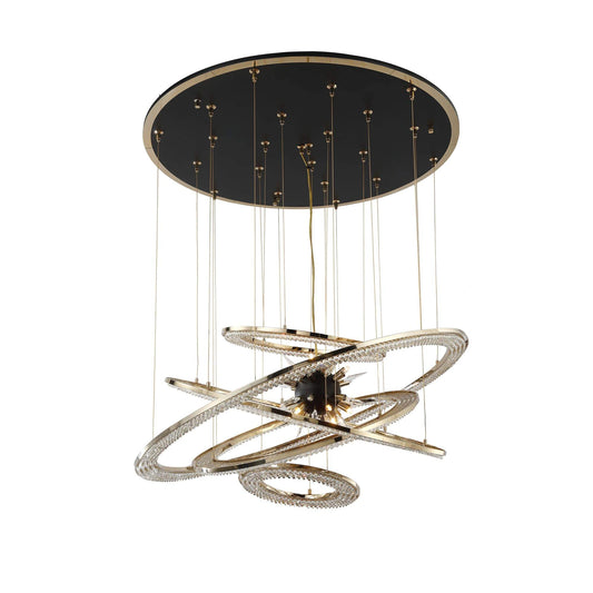 Aleron Crystal Ring Sputnik Chandelier - 35"w x 37"heverlamps