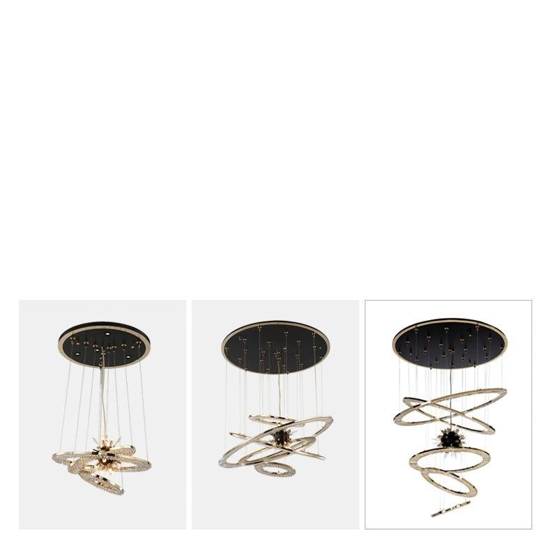 Aleron Crystal Ring Sputnik Chandelier - 24"w x 26"heverlamps