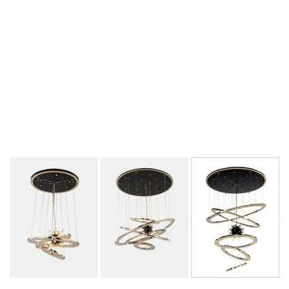 Aleron Crystal Ring Sputnik Chandelier - 24"w x 26"heverlamps