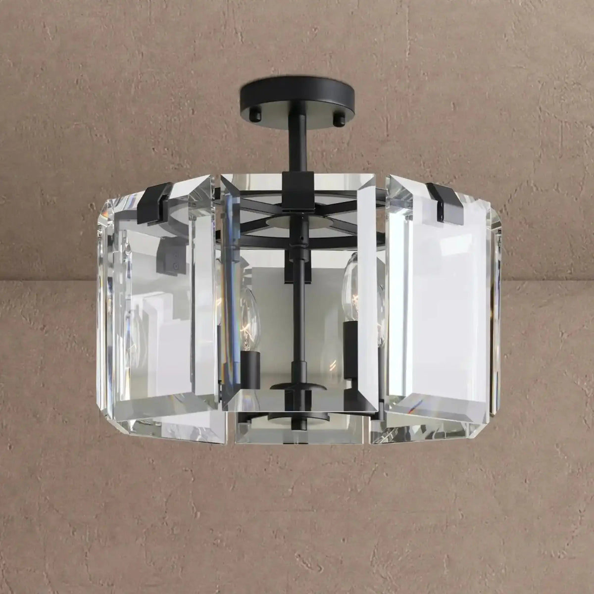 Amaya 4-Light Flushmount - Black