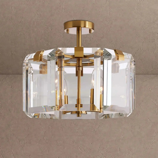 Amaya 4-Light Flushmount - Brass