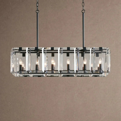 Amaya Rectangular Chandelier 12/16 Light - 12-Light / Black