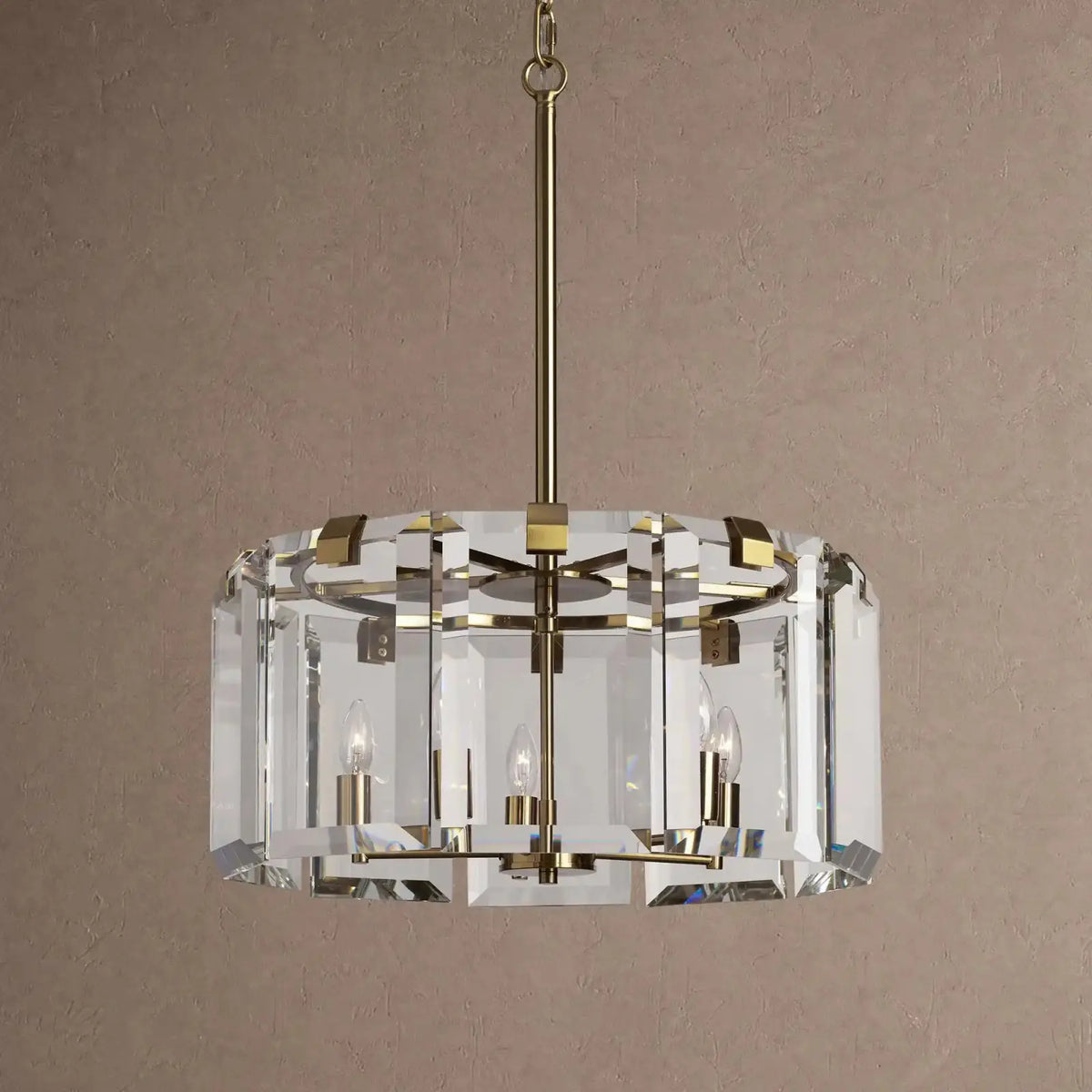 Amaya Round Chandelier 5/7-Light - 5-Light 21.5’’ / Brass