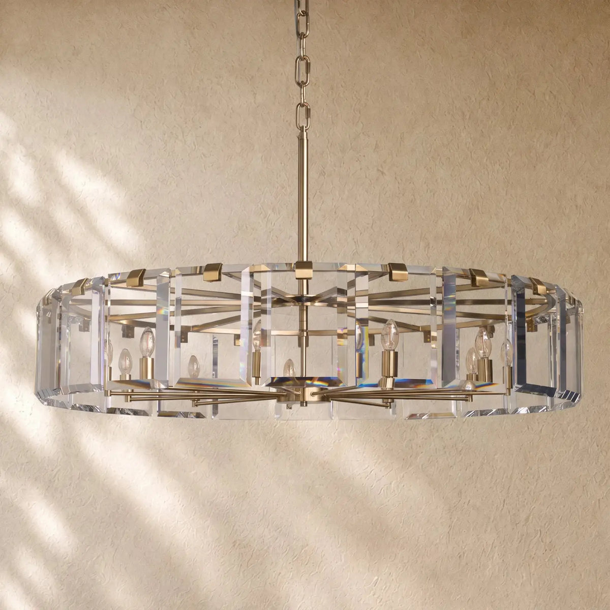 Amayya Round Chandelier - Brass / 48’’