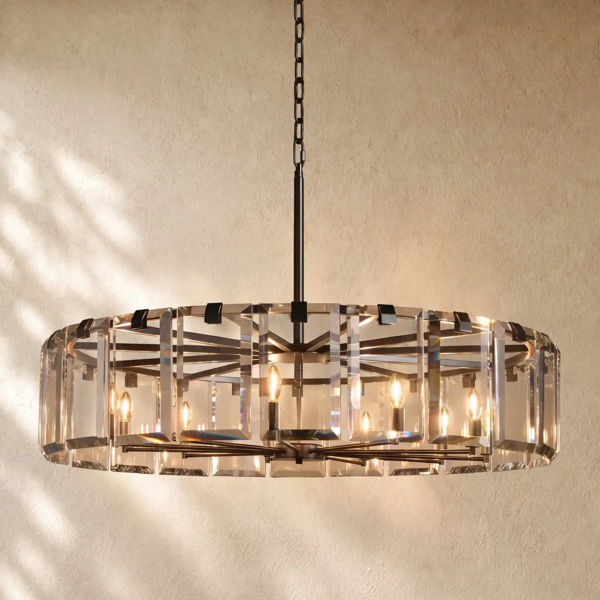 Amayya Round Chandelier - Bronze / 38’’