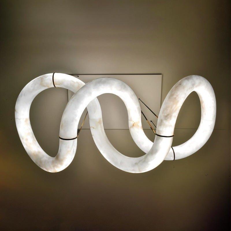 Ametris Alabaster Chandelier Light - L30.7"(79cm) x W21.6"(55cm) x H70.5"(178cm)Warm White (3000K)everlamps