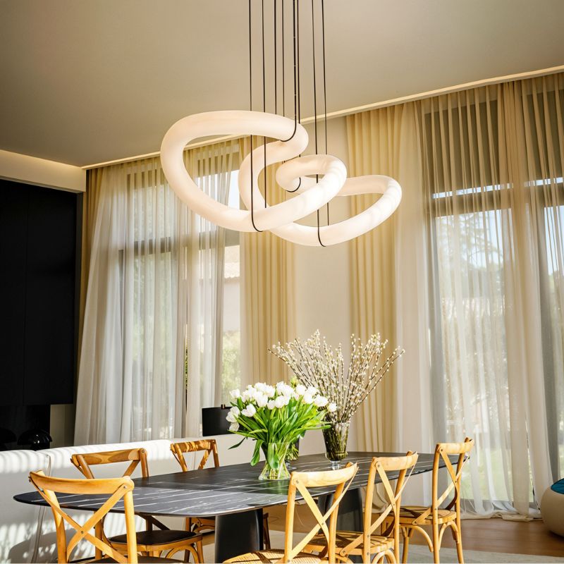 Ametris Alabaster Chandelier Light - L30.7"(79cm) x W21.6"(55cm) x H70.5"(178cm)Warm White (3000K)everlamps