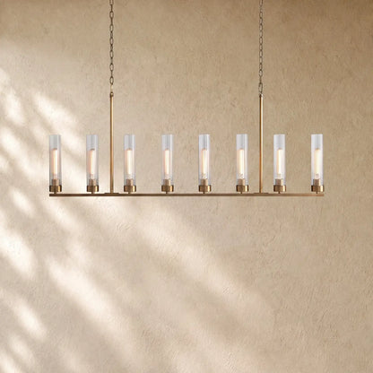 Andreass Linear Chandelier - 8-Light / Brass