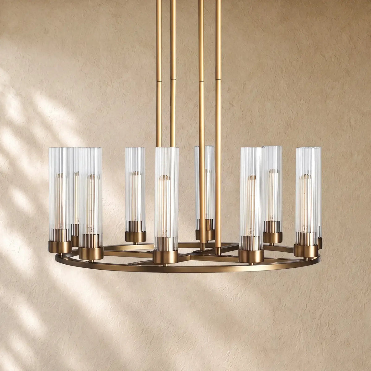 Andreass Round Chandelier 10/12 Light - Brass / 30’’ 10-Light