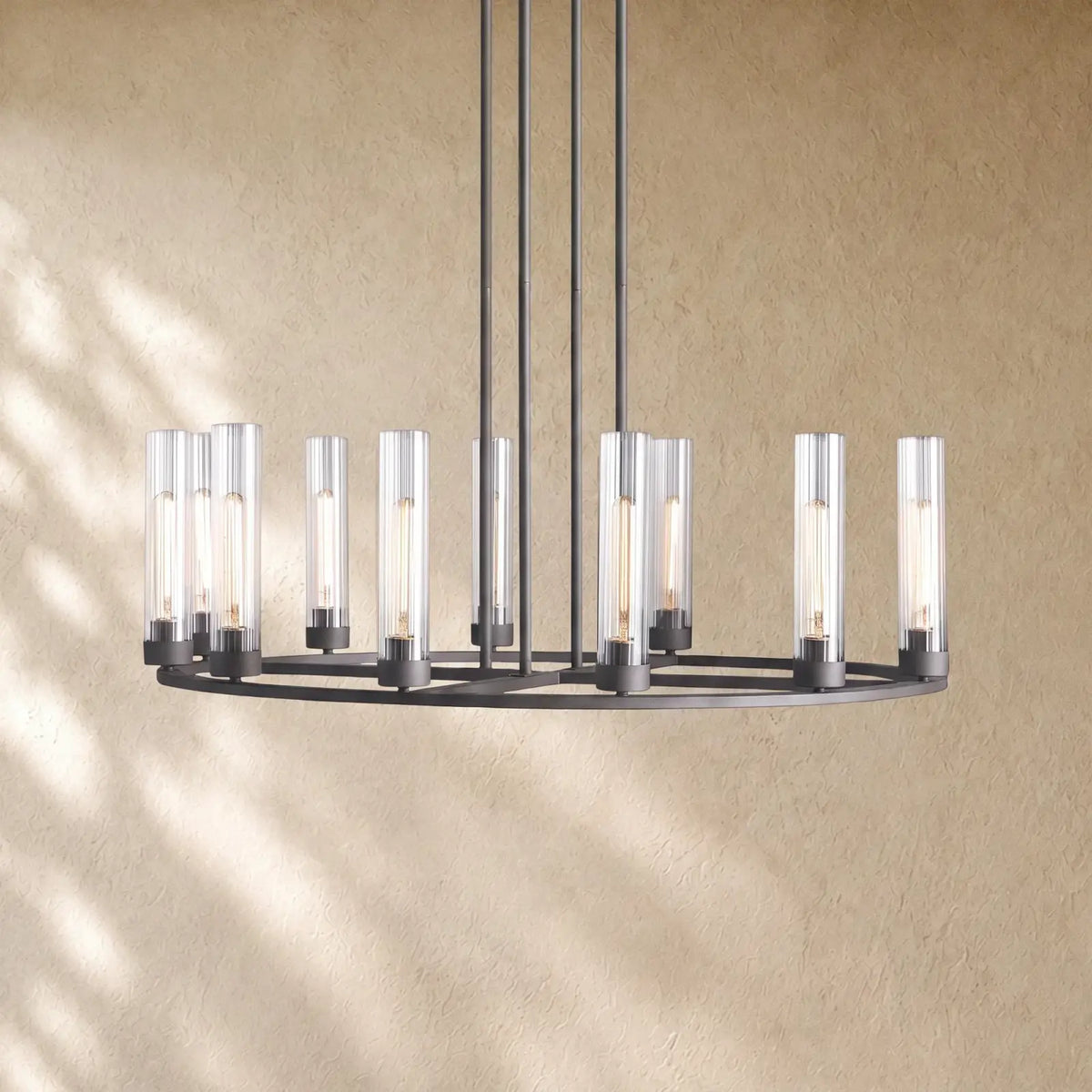 Andreass Round Chandelier 10/12 Light - Bronze / 40’’ 12-Light