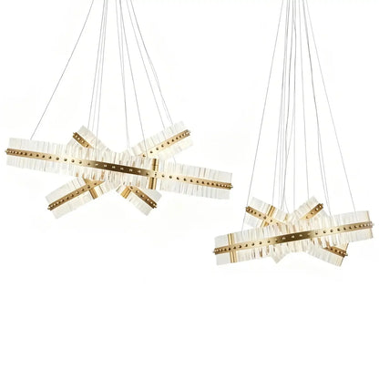 Aquinox 3 - Tier Round Crystal Ring LED Chandelier - 28" DiameterPolished Nickeleverlamps