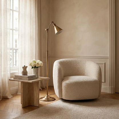 Arden Adjustable Brass Reading Floor Lamp