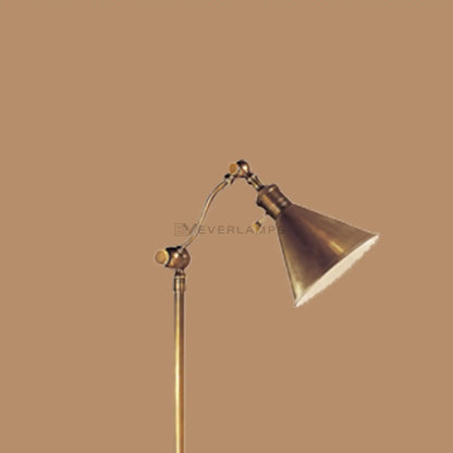 Arden Adjustable Brass Reading Floor Lamp