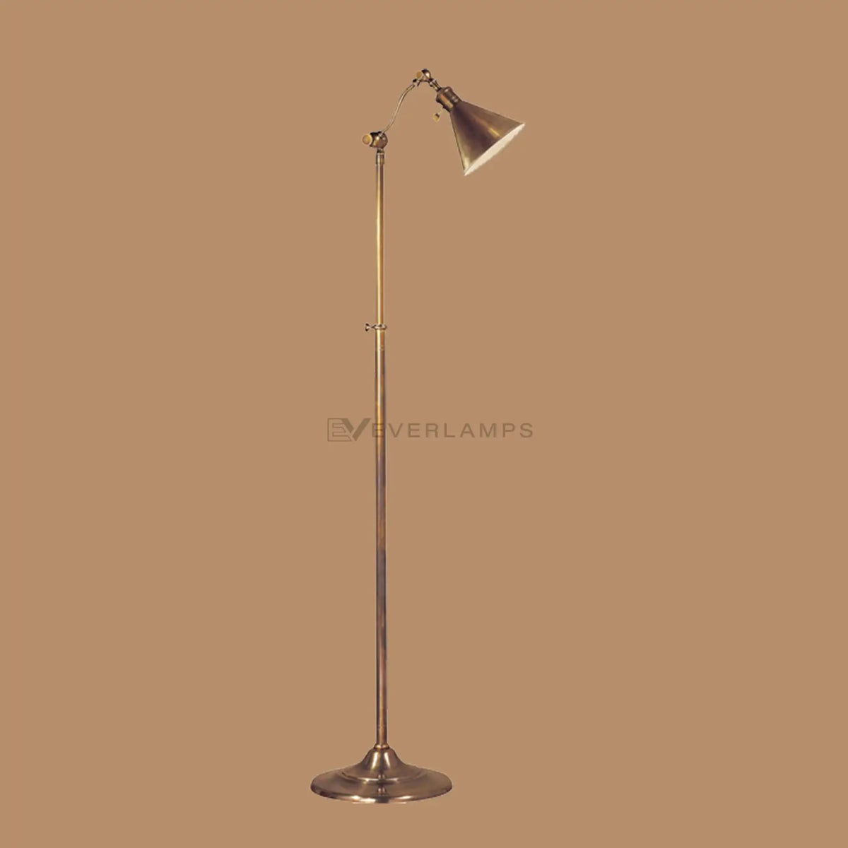Arden Adjustable Brass Reading Floor Lamp