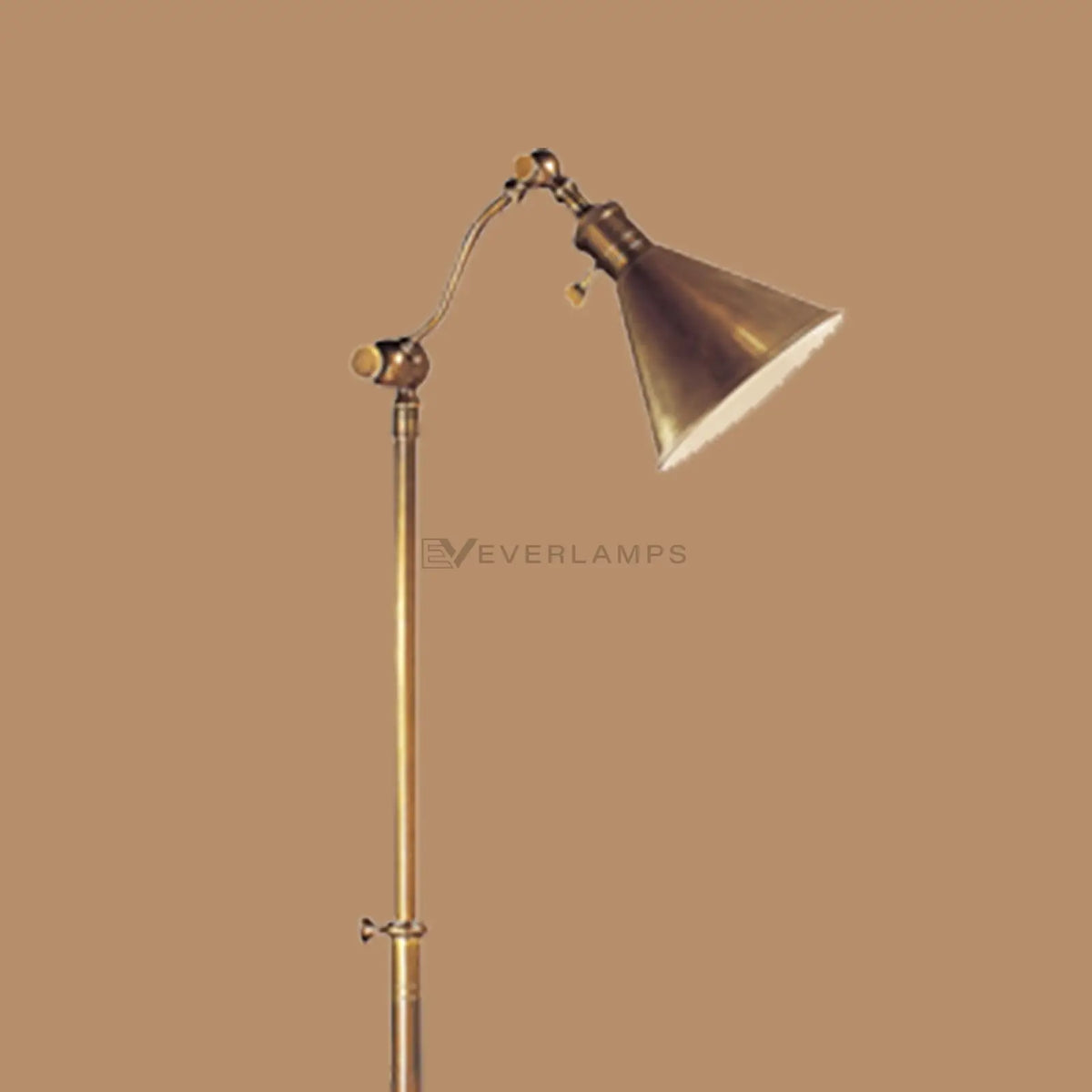 Arden Adjustable Brass Reading Floor Lamp