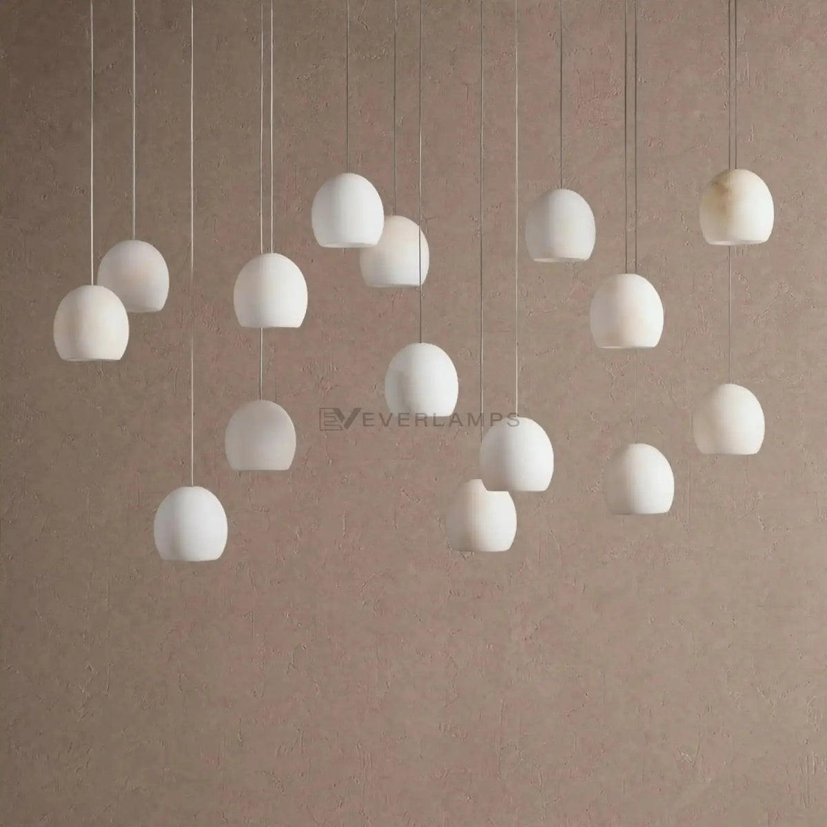 Arica Rectangular Alabaster Chandelier 7/15/30 Light