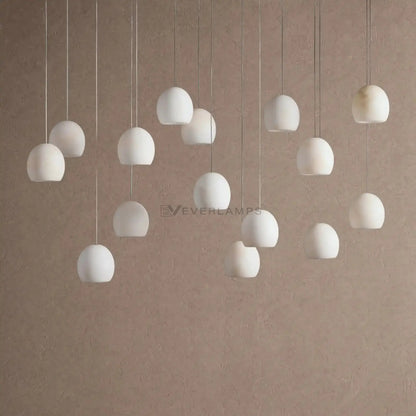 Arica Rectangular Alabaster Chandelier 7/15/30 Light