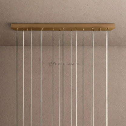 Arica Rectangular Alabaster Chandelier 7/15/30 Light