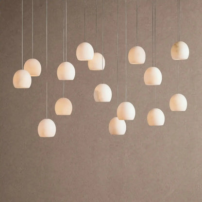 Arica Rectangular Alabaster Chandelier 7/15/30 Light - 15-Light