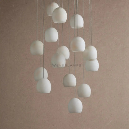 Arica Round Alabaster Chandelier Light