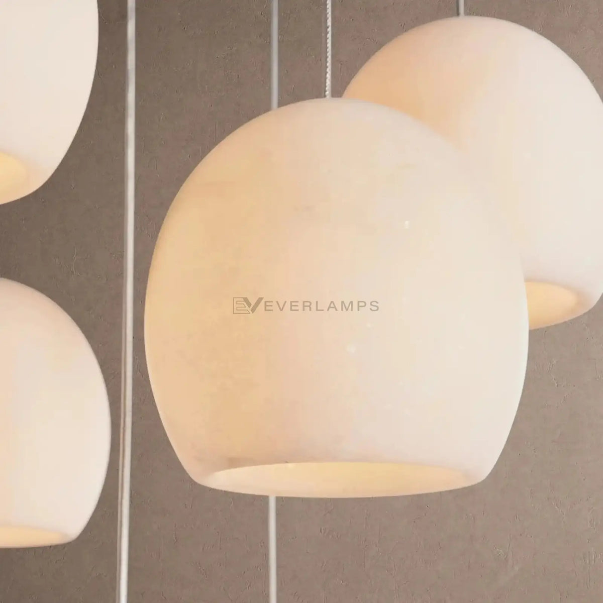 Arica Round Alabaster Chandelier Light