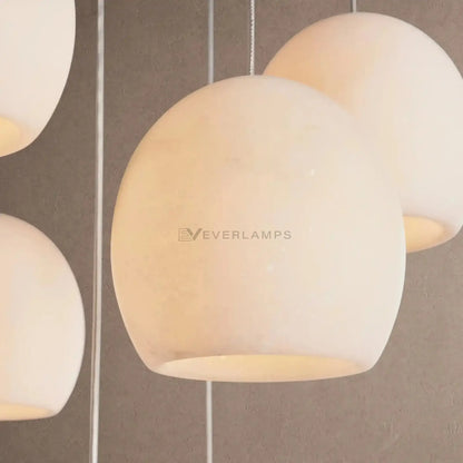 Arica Round Alabaster Chandelier Light