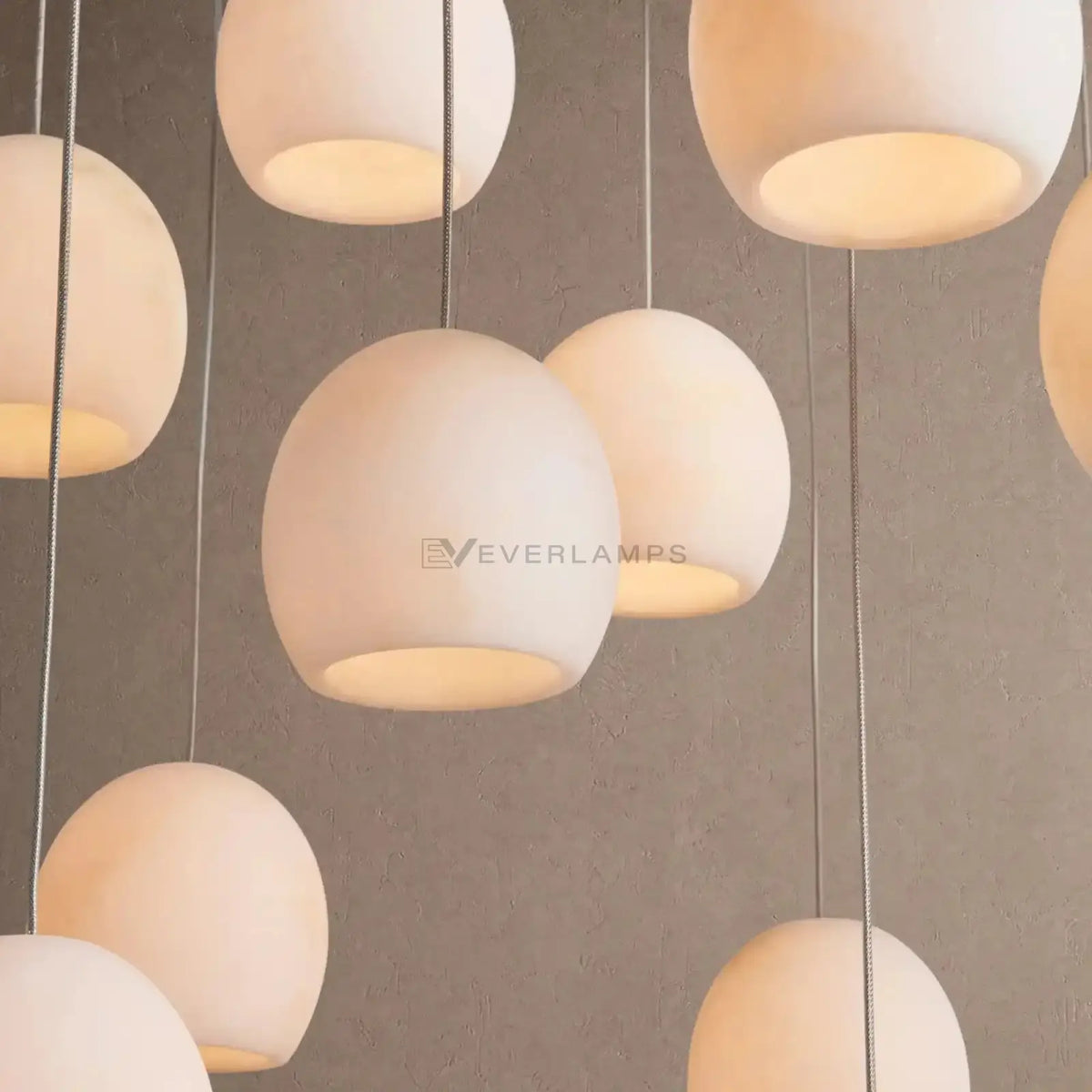 Arica Round Alabaster Chandelier Light