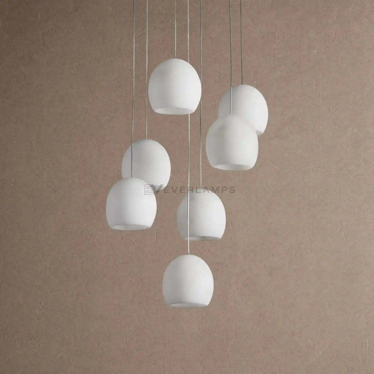 Arica Round Alabaster Chandelier Light