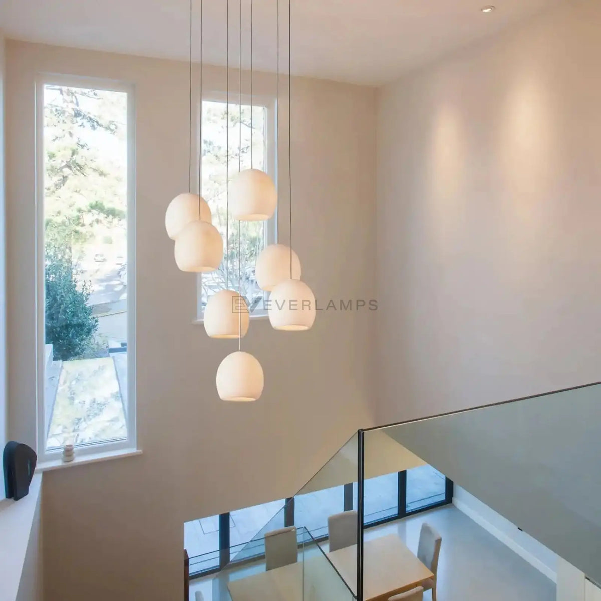 Arica Round Alabaster Chandelier Light