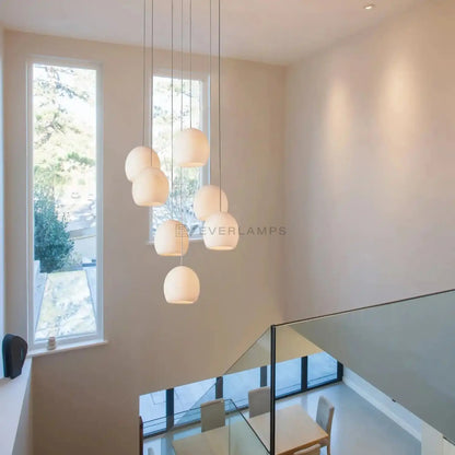 Arica Round Alabaster Chandelier Light