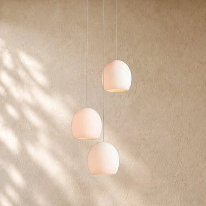 Arican Round Alabaster Chandelier - 3-Light
