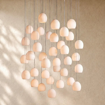 Arican Round Alabaster Chandelier - 36-Light