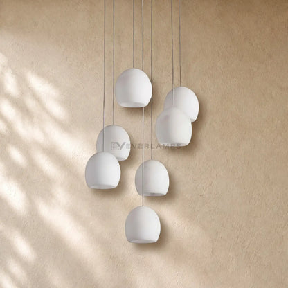 Arican Round Alabaster Chandelier
