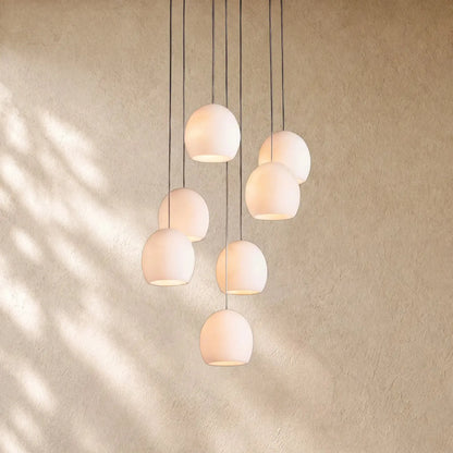 Arican Round Alabaster Chandelier - 7-Light