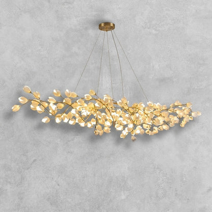 Art Design Creative Ceramic Magnolia Ring/Linear Chandelier for Bedroom/Living Room/Dining Room/Kitchen Island