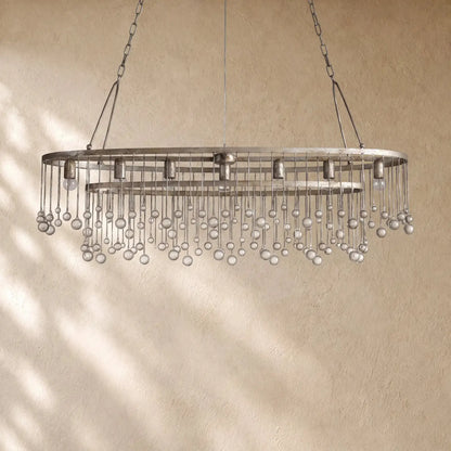 Aubray Oval Chandelier - Silver