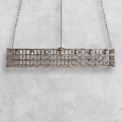 Aubrey Rectangular Chandelier 7 Light