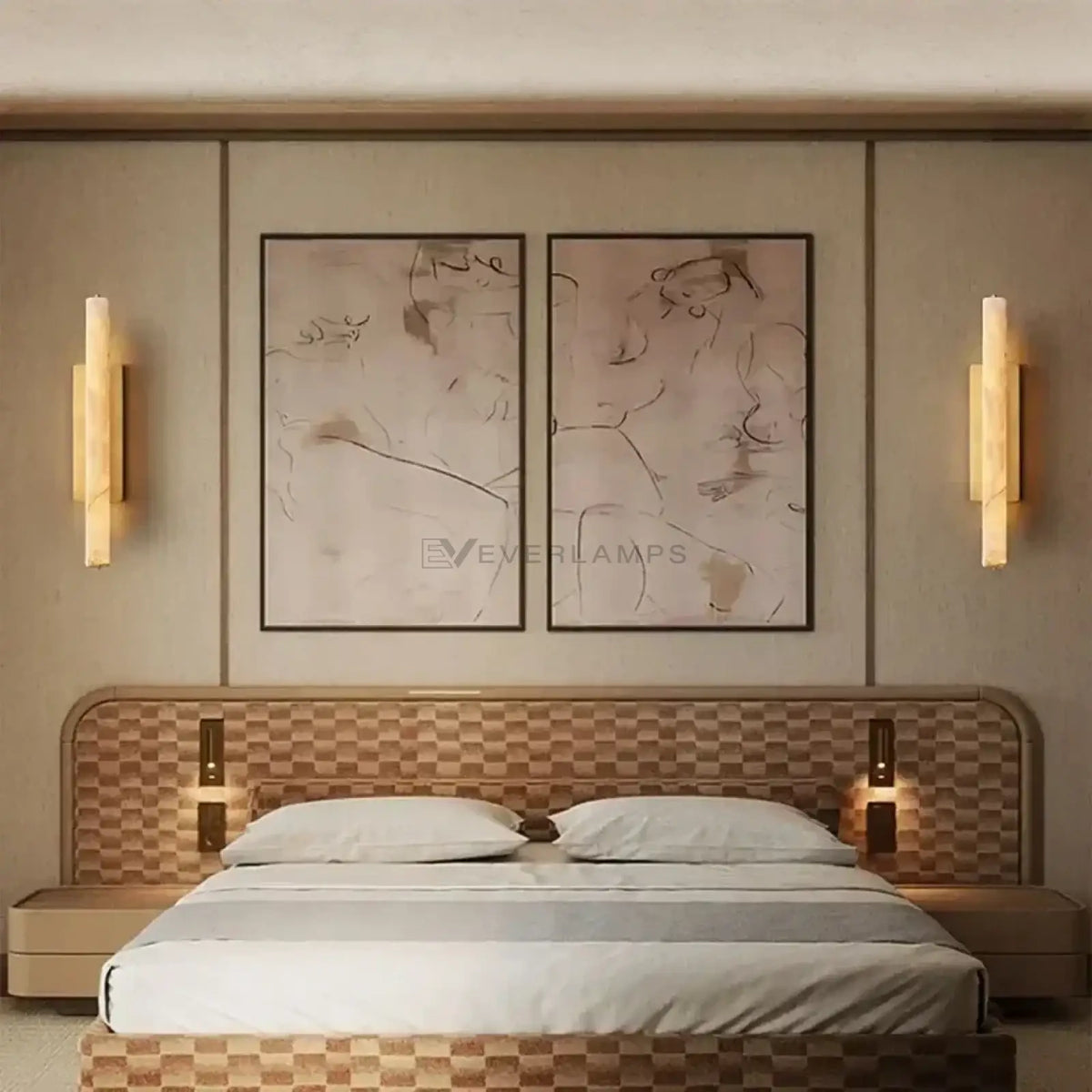 Audubom Alabaster Single Sconce