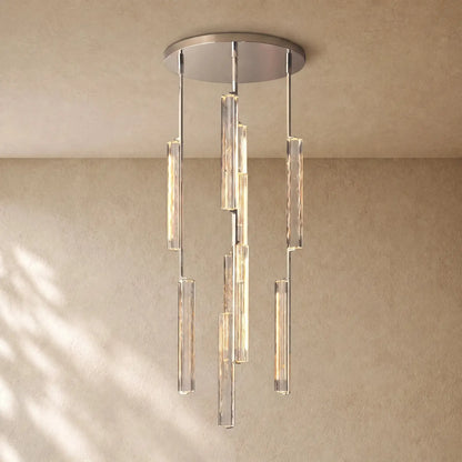 Audubom Crystal Round Chandelier - 24” / Polished Nickel / Classic