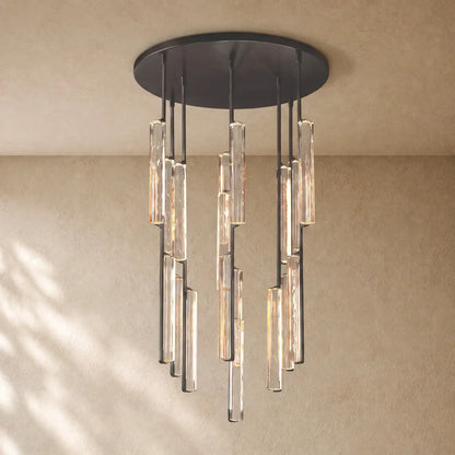 Audubom Crystal Round Chandelier - 40“ / Bronze / Classic