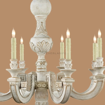 Avignon 8-Light Clear Glass Candle Chandelier