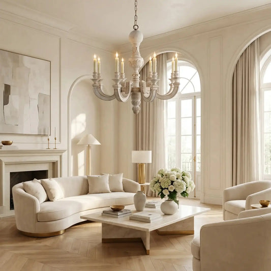 Avignon 8-Light Clear Glass Candle Chandelier