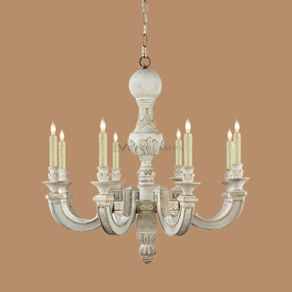 Avignon 8-Light Clear Glass Candle Chandelier