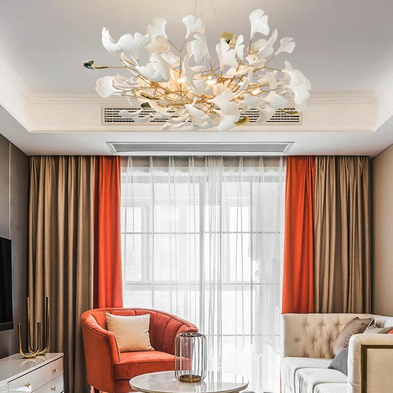 Ginkgo Chandelier Gold